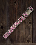 Pink Leopard Dog Collar