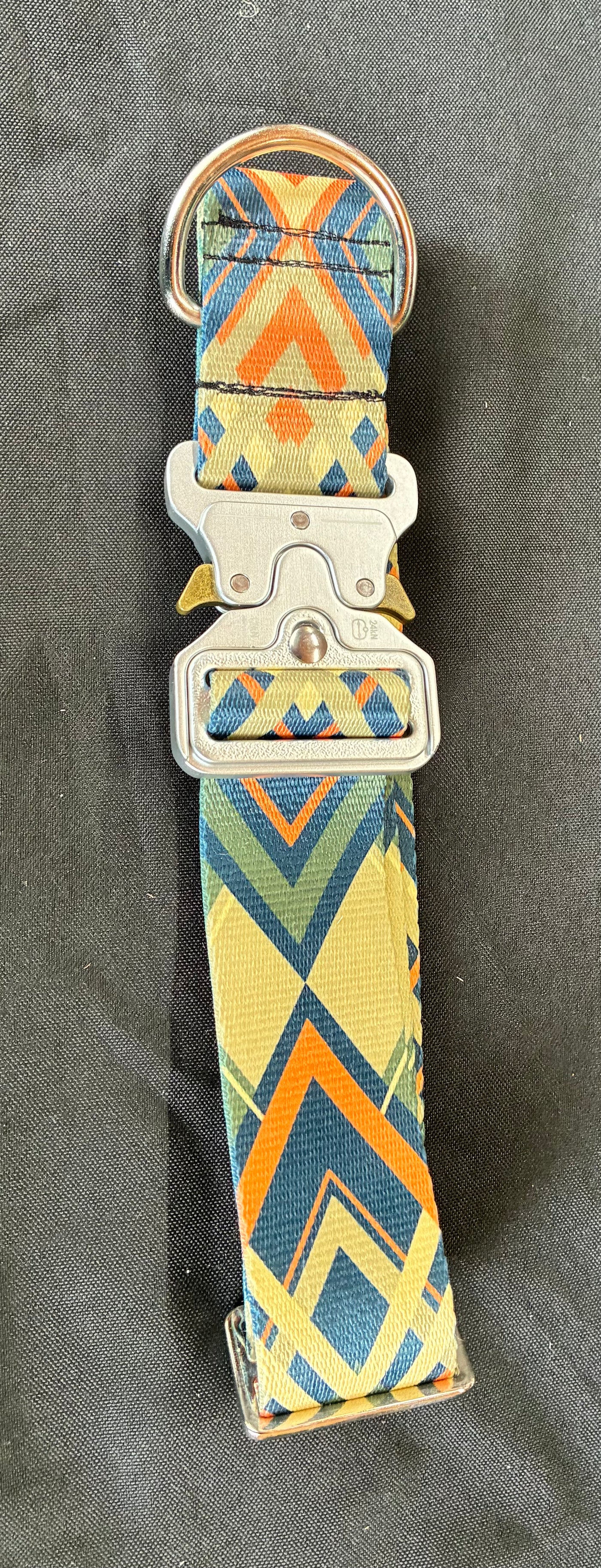 Orange, Black & Tan Aztec Dog Leash