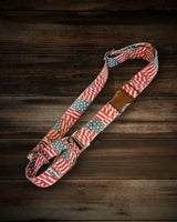 American Flag dog leash handmade by Hippie Hound Hut