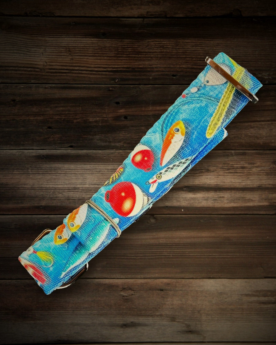 Fishing dog leash handmade by Hippie Hound Hut