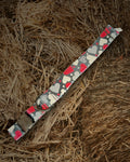 Gray, Red & White Hearts Dog Collar & Leash Set