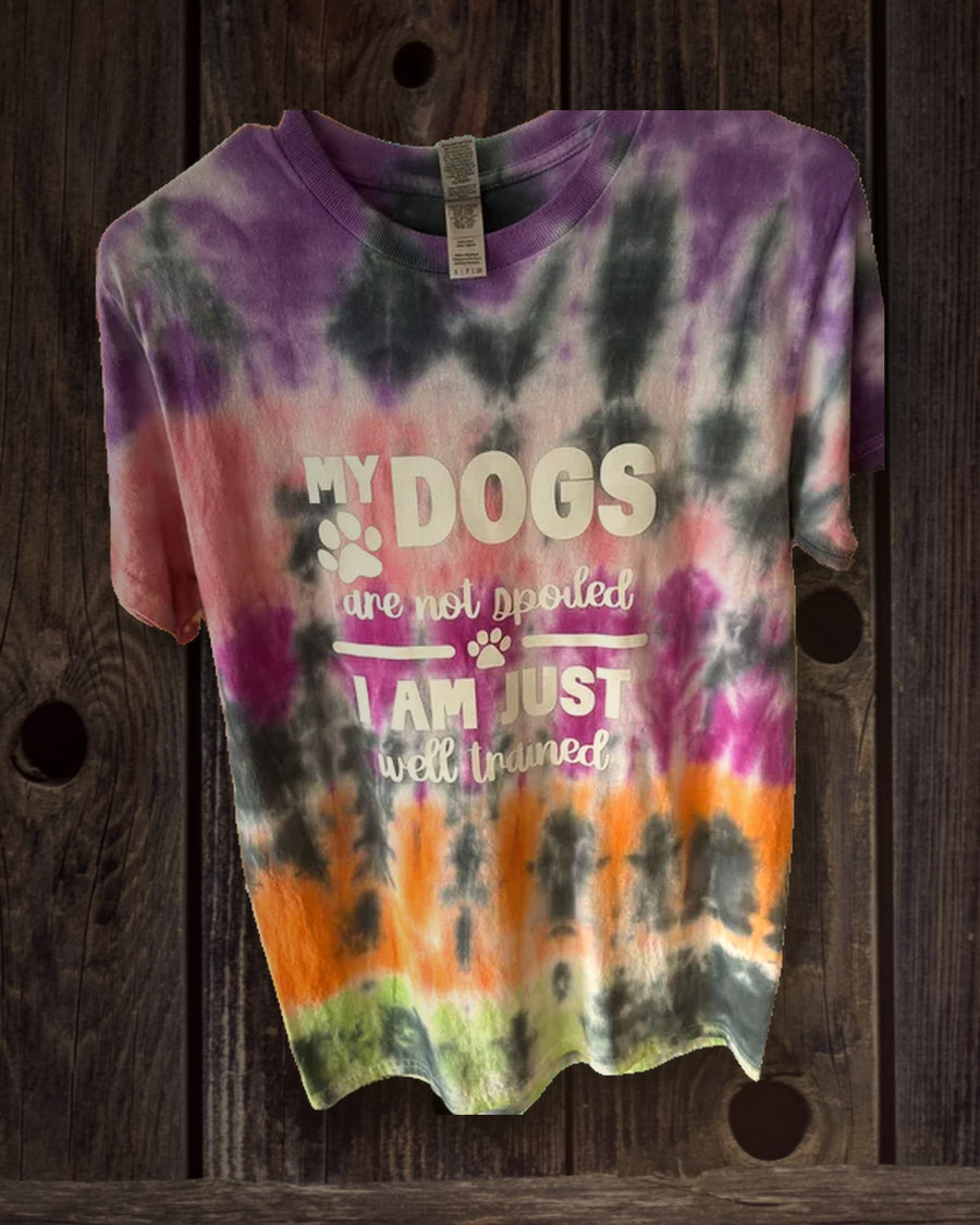 My Dogs Are Not Spoiled T-shirt from Hippie Hound Hut