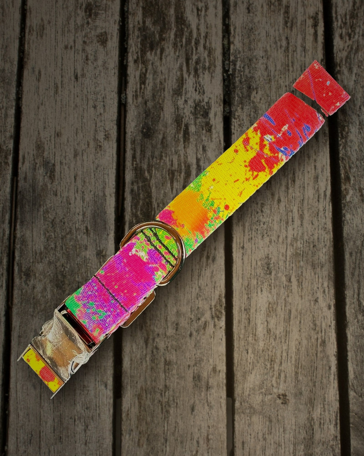 Paint Splat matching dog collar and leash set handmade by Hippie Hound Hut