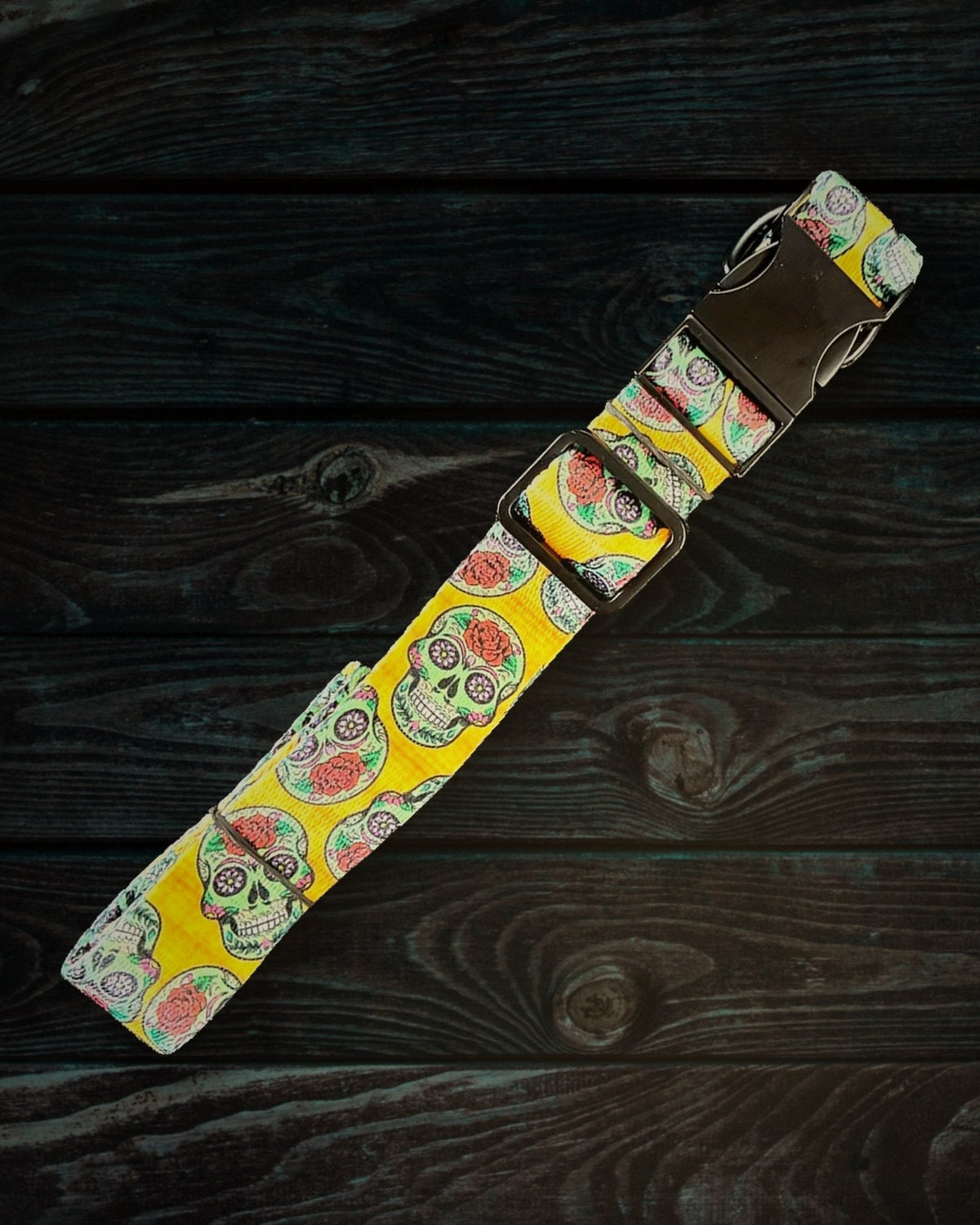 Sugar Skull dog leash handmade by Hippie Hound Hut